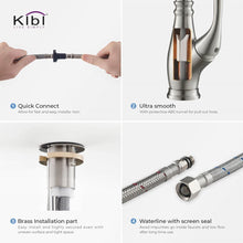 Load image into Gallery viewer, KIBI Summit Single Handle High Arc Pull Down Kitchen Faucet