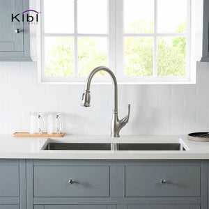 KIBI Summit Single Handle High Arc Pull Down Kitchen Faucet