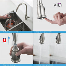 Load image into Gallery viewer, KIBI Summit Single Handle High Arc Pull Down Kitchen Faucet