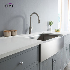 KIBI Cedar Single Handle High Arc Pull Down Kitchen Faucet