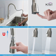 Load image into Gallery viewer, KIBI Cedar Single Handle High Arc Pull Down Kitchen Faucet