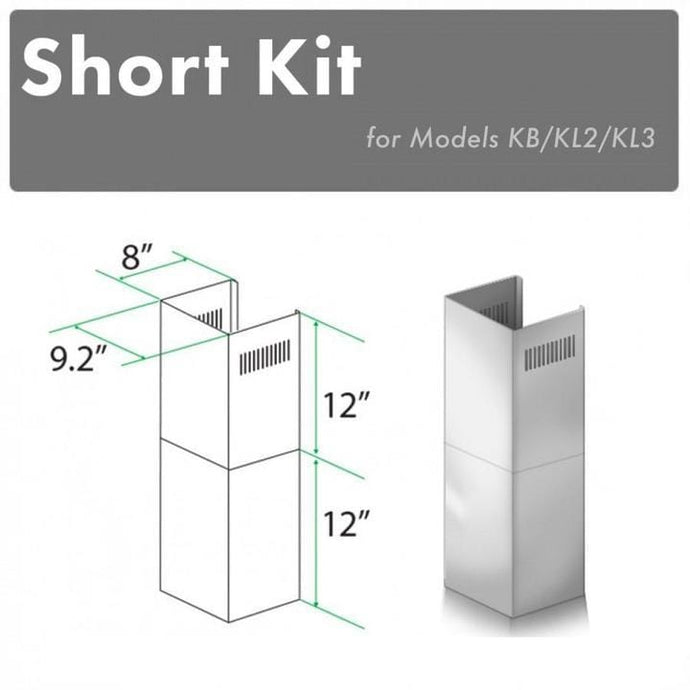 ZLINE 2-12 in. Short Chimney Pieces for 7 ft. to 8 ft. Ceilings (SK-KB/KL2/KL3)