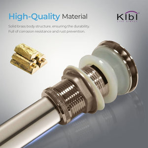 KIBI Harmony Brass Single Handle Bathroom Vanity Sink Faucet