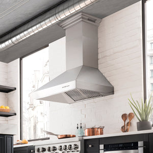 ZLINE Professional Wall Mount Range Hood in Stainless Steel with Built-in CrownSound™ Bluetooth Speakers