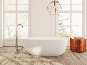 Mandia 67" Eco-Lapistone Freestanding Bath Tub with Integrated Overflow
