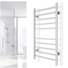 Load image into Gallery viewer, Metropolitan10-Bar Electric Heated Towel Warmer Rack Polished Stainless Steel