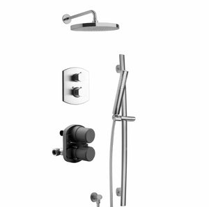 Novello Thermostatic Shower With 2-way Diverter Volume Control And Slide Bar