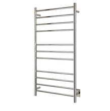Load image into Gallery viewer, WarmlyYours 11-Bar Ontario Electric Heated Towel Warmer Rack, Wall Mountable, Hardwired, Polished Stainless Steel
