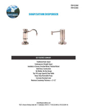 Load image into Gallery viewer, BTI Aqua-Solutions Traditional Hook Spout Soap/Lotion Dispenser