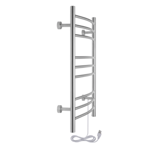 Riviera Towel Warmer, Brushed, Dual Connection, 9 Bars