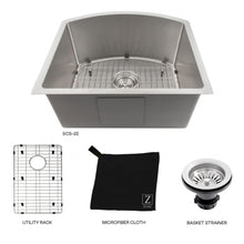 Load image into Gallery viewer, ZLINE Telluride 22 Inch Undermount Single Bowl Sink in Stainless Steel - SCS-22