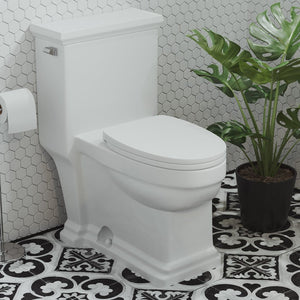 Voltaire One Piece Elongated Toilet Dual Flush 1.28 GPF by Swiss Madison