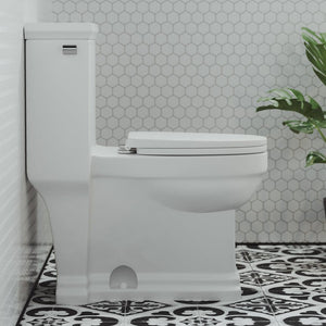 Voltaire One Piece Elongated Toilet Dual Flush 1.28 GPF by Swiss Madison