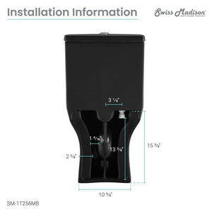 Carre One-Piece Square Toilet Dual-Flush 1.1/1.6 GPF by Swiss Madison