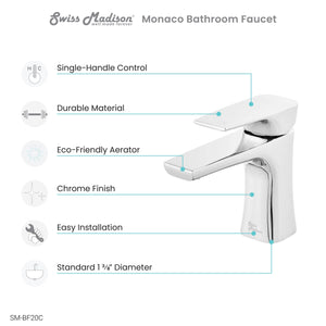 Monaco Single Hole, Single Lever Handle, Bathroom Faucet