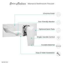 Load image into Gallery viewer, Monaco Single-Handle, Wall-Mount, Bathroom Faucet