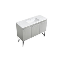 Load image into Gallery viewer, Annecy 48&quot; Single Bathroom Vanity Set in White with Sink and Overflow Included