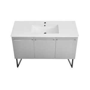 Annecy 48" Single Bathroom Vanity Set in White with Sink and Overflow Included