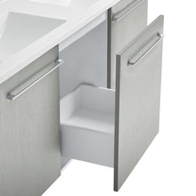 Load image into Gallery viewer, Annecy 60&quot; Double Bathroom Set Vanity in White with Double Bowl Sink Included
