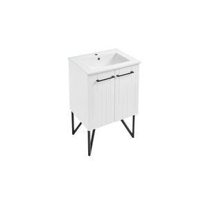 Annecy 24" Bathroom Vanity Set in Mondrian White with Sink Included