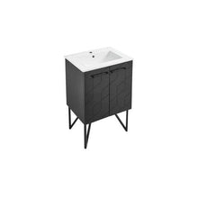 Load image into Gallery viewer, Annecy 24&quot; Bathroom Vanity Set in Phantom Black with Sink and Overflow Included