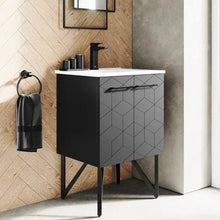 Load image into Gallery viewer, Annecy 24&quot; Bathroom Vanity Set in Phantom Black with Sink and Overflow Included