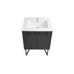 Annecy 24" Bathroom Vanity Set in Phantom Black with Sink and Overflow Included