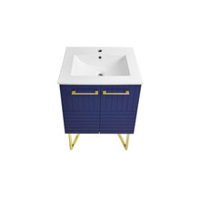 Load image into Gallery viewer, Annecy 24&quot; Bathroom Vanity in Granger Blue with Sink Included