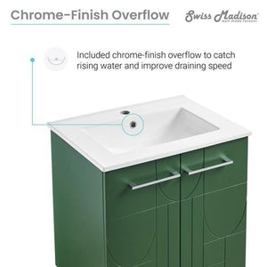 Annecy 24" Bathroom Vanity Set in Atlas Green with Sink Included