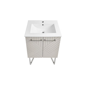 Annecy 24" Bathroom Vanity Set in Mayhem Greige with Sink Included