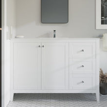 Load image into Gallery viewer, Cannes 48&quot; Single Free-Standing Bathroom Vanity in White with Three Drawers and Sink Included