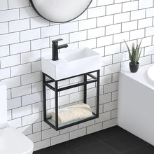 Load image into Gallery viewer, Pierre 19.5 Single, Metal Frame, Open Shelf, Bathroom Vanity Set with Sink Included