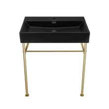 Load image into Gallery viewer, Claire 30&quot; Console Sink Black Basin Black Legs
