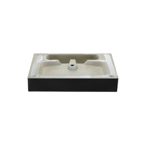 Claire 24" Console Sink Black Basin Chrome Legs