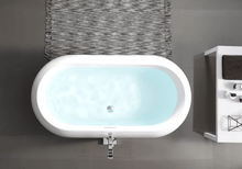 Load image into Gallery viewer, PLAISIR 63&quot; Freestanding Fiberglass reinforced Acrylic Bathtub by Swiss Madison