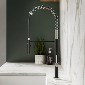 Chalet Single Handle, Pull-Down Kitchen Faucet by Swiss Madison