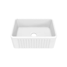 Load image into Gallery viewer, Delice 24&quot; x 18&quot; Ceramic Reversible Farmhouse Kitchen Sink in White