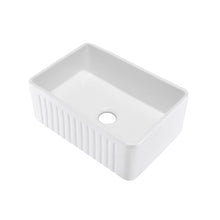 Load image into Gallery viewer, Delice 24&quot; x 18&quot; Ceramic Reversible Farmhouse Kitchen Sink in White