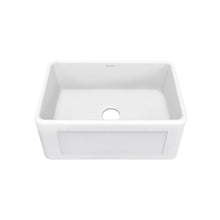 Load image into Gallery viewer, Delice 24&quot; x 18&quot; Ceramic Reversible Farmhouse Kitchen Sink in White