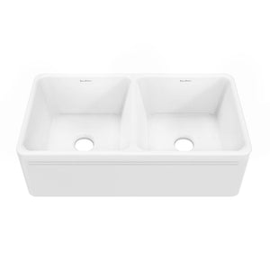 Delice 33" x 18" Duo Ceramic Farmhouse Sink