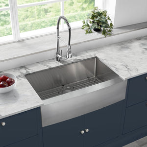 Rivage 33" x 21" Stainless Steel, Single Basin, Farmhouse Kitchen Sink with Apron