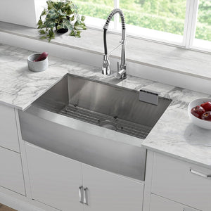 Rivage 30" x 21" Stainless Steel, Single Basin, Farmhouse Kitchen Sink with Apron