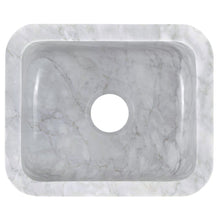 Load image into Gallery viewer, NKS 18-inch Single Bowl Carrara White Marble Bar Sink