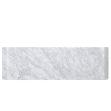 Load image into Gallery viewer, Single Bowl Kitchen Sink in Carrara White Marble with Natural Chiseled Apron
