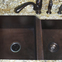 Load image into Gallery viewer, 60/40 Split Copper Kitchen Sink