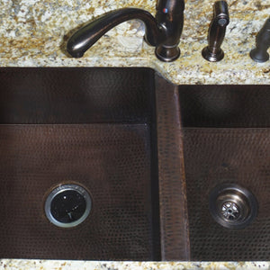 60/40 Split Copper Kitchen Sink