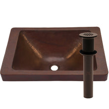 Load image into Gallery viewer, Rectangular Copper Drop-In Bath Sink in Antique