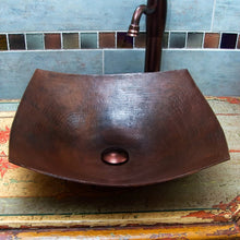 Load image into Gallery viewer, Square Hammered Copper Vessel Sink in Antique
