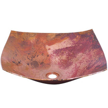 Load image into Gallery viewer, Square Hammered Copper Vessel Sink in Natural