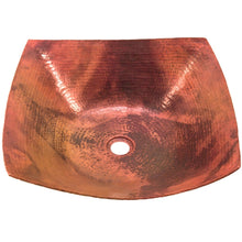 Load image into Gallery viewer, Square Hammered Copper Vessel Sink in Natural